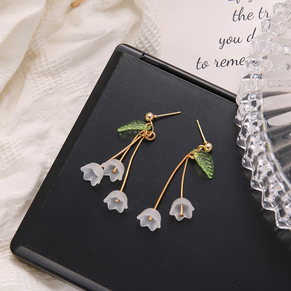 Aveuri 2023 New Flower Bohemia Earrings Women Fashion Long Hanging Earrings Female Wedding Earings Party Jewelry