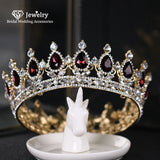 Aveuri Large Crown Round Tiara Hairband Headpiece Wedding Hair Accessories for Women Jewelry Engagement Headdress Queen Crowns YQ20