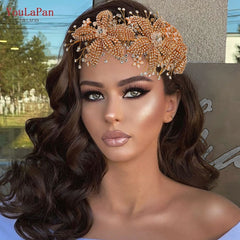 Aveuri HP252 Wedding Headband Bridal Headpieces Handmade Wedding Hair Accessories For Woman Gold Crowns For Wedding Headwear