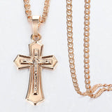 prom accessories prom accessories Prayer Jesus Necklace Chain 585 Rose Gold White Crystal Cross Pendant Necklace for Men Women Jewelry Gifts GP407