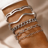AVEURi 2023 Elegant Fashion White Stone Beads Chain Bracelet For Women Vintage Bohemian Crystal Bracelet Sets Gift Girls Jewelry