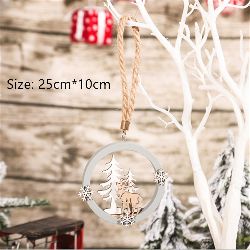 Christmas Gift 2022 Happy New Year Decoration Decoration with Hanging Hole Hand Navidad Christmas Decorations for Home Christmas Gift