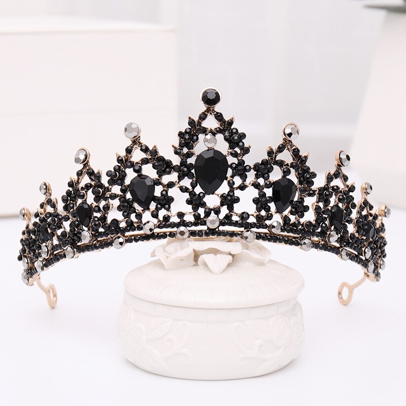 Aveuri Christmas Gift Vintage Baroque Headbands Crystal Luxury Tiaras Crowns Bride Headpieces Bridal Hair Jewelry for Women Wedding Hair Accessories