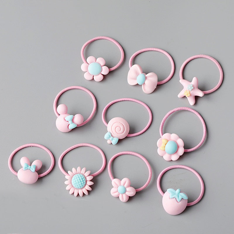 Back to school 2023 AVEURI 10/20 Root Children's Hair Ring Headwear Hair Korean Version The Cartoon Headwear Girl Rubber Band Sweet Cute Hair Accessories