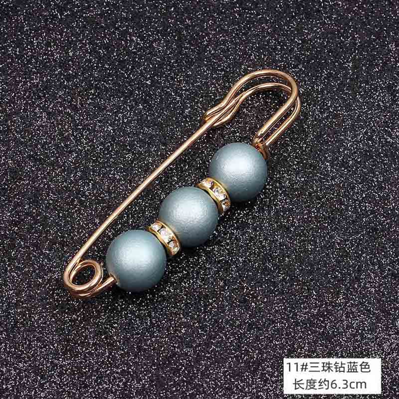 Lapel Pin Women Simulated-Pearl Pendant Pins Crystal Rhinestone Brooch For Woman Scarf Buckle Clips Hat Clothes Multipurpose Pin