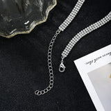 Graduation gift  New full Rhinestone bridal bow jewelry full Rhinestone necklace wedding accessories pendant necklace clavicle chain ladies gifts