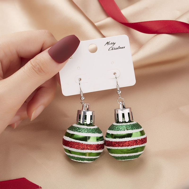 Christmas Gift New Trendy Statement Christmas Tree Earrings For Women Santa Claus Snowman Drop Earrings Jewelry Girls Christmas Gifts Wholesale