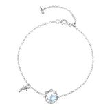Christmas Gift Fashion Link Chain Opal Planet Star Charm Bracelet &Bangle For Women Wedding Jewelry Hypoallergenic SL097