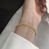 Twisted Bangle Open Cuff Bracelet 100% Stainless Steel Gold Tone Rope Twisted Bracelet Women Jewelry Minimalist Style