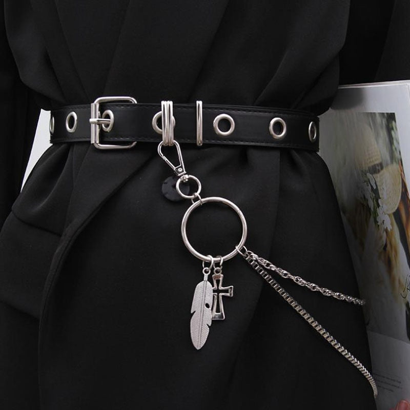 New Punk Trousers Chain Keychain for Women Pants Chains Multi Layer Belt Waist Keychains Rock Hip Hop Hook Jewelry Accessories