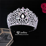 Christmas Gift Tiaras and Crowns Hairband Luxury Wedding Hair Accessories for Women Bride Tiara Large Crown Jewelry Engagement Gift HG0305