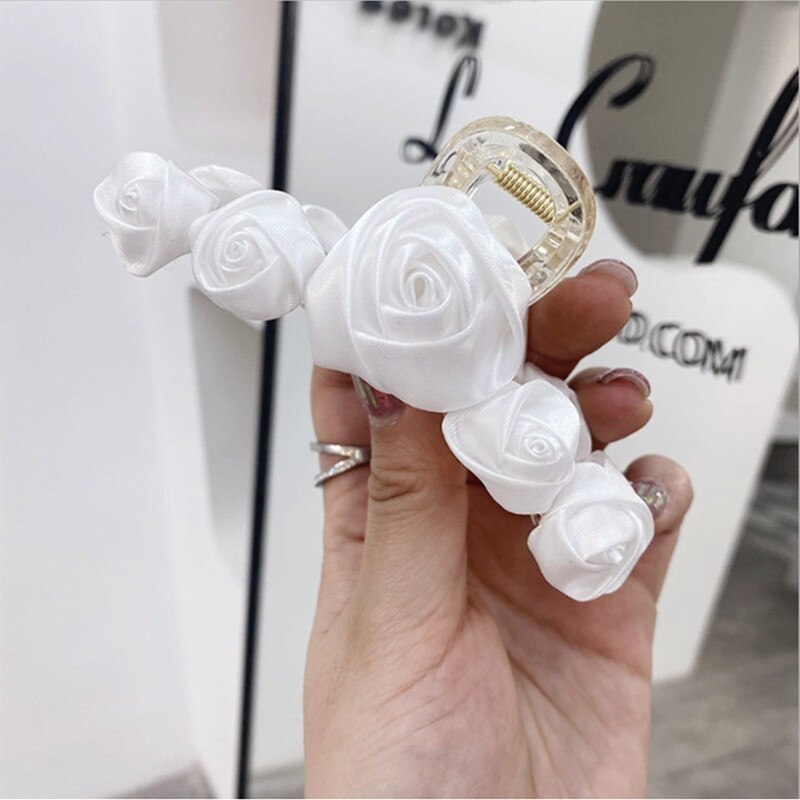 Three-dimensional flower hair claw fashion hair accessories women back head clips bath tray hairpin all-match boutique headwear