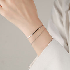 New Trendy Double Layer Men Women Bracelet Simple Design for Girfriend Birthday Gift Fashion Jewelry Accessories