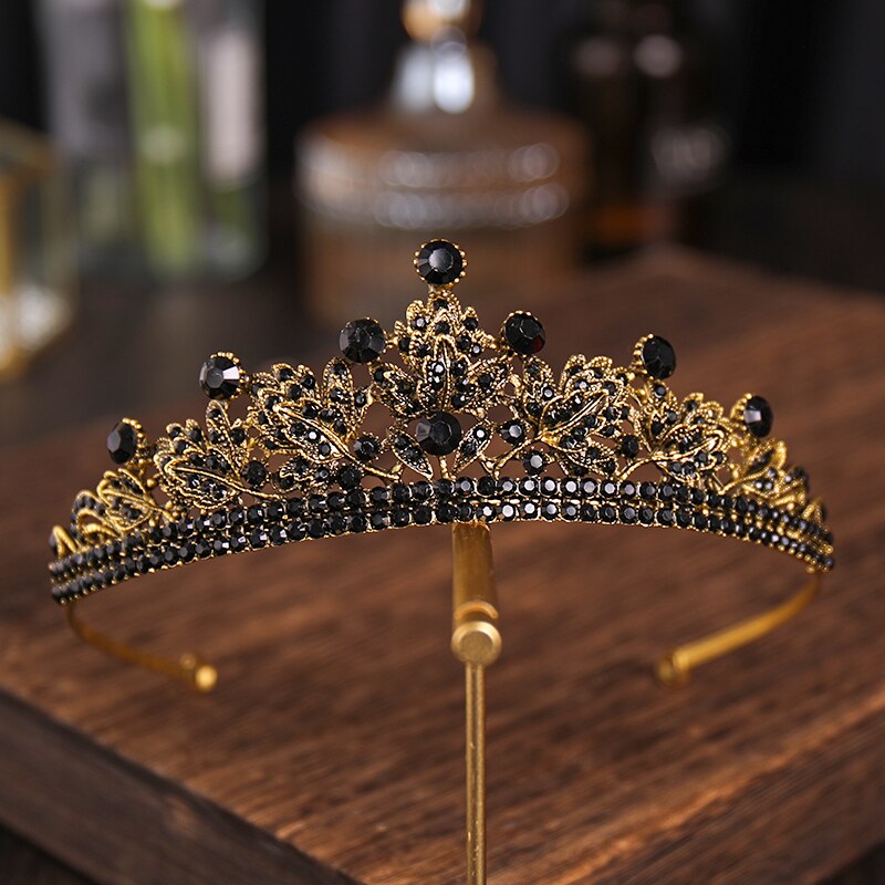 Christmas Gift Vintage Baroque Crown Tiara Diadem  Wedding Crystal Rhinestone Crown And Tiaras Bridal Hair Jewelry Wedding Hair Accessories