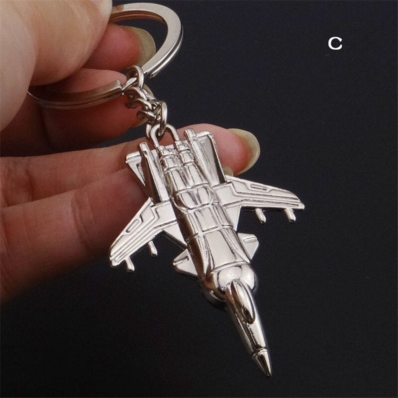 Aveuri Airline Promo New Keychain Metal Naval Aircrafe Fighter Model Aviation Gifts Key Ring Model Key Chain Air Plane Aircrafe Keyring