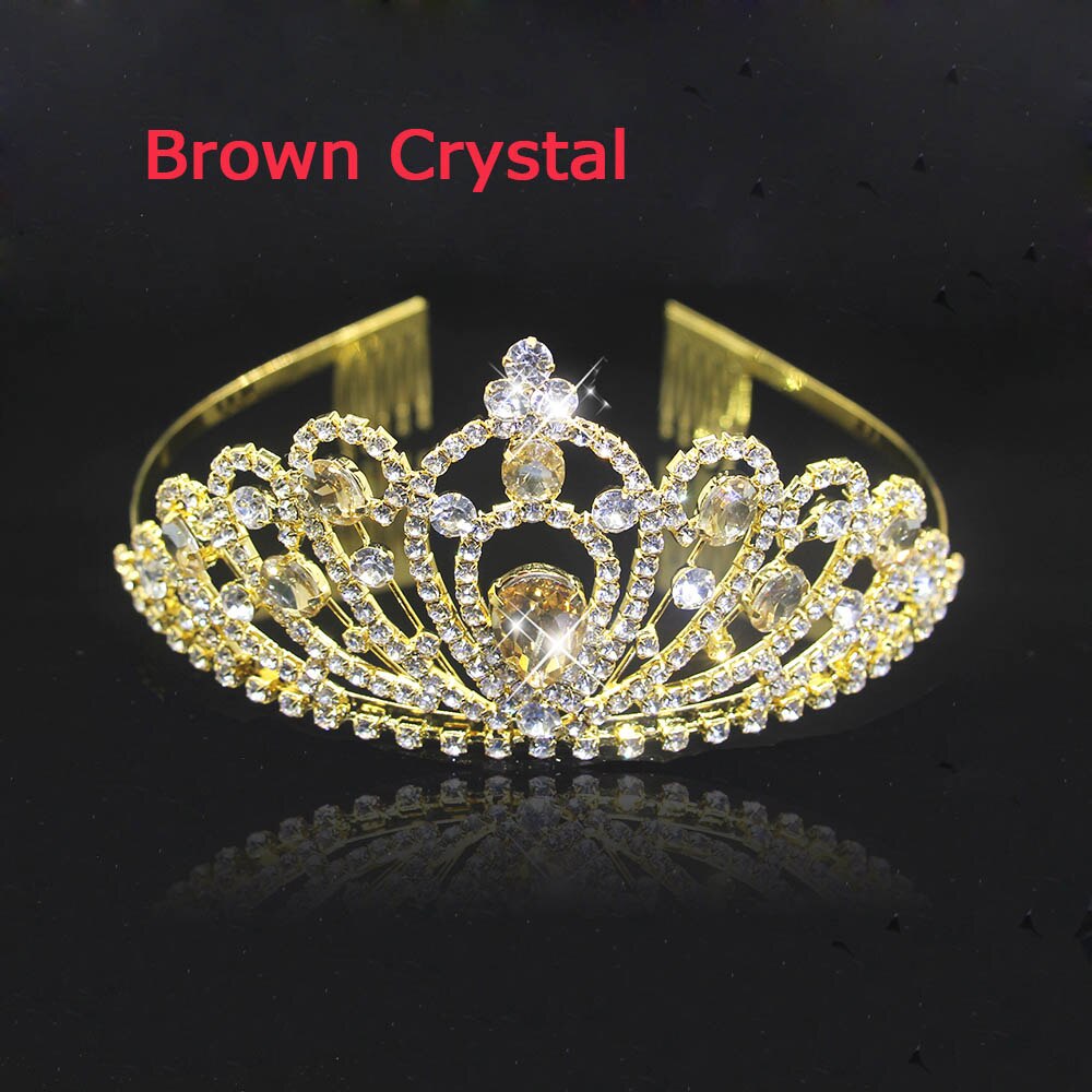 Graduation gift  5 colors Crystal Tiaras Hair Accessories Gold Crowns Girls Headpiece Fashion Wedding Bridal Crown Hair Jewelry