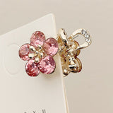 Aveuri Small Bangs Catch Clip 2021 New Crystal Flower Side Hairpin Net Red Mini Temperament Top Clip Hair Accessory