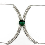 Aveuri INS Colorful Stone Crystal Sexy Body Chain Lingerie Bra Necklace For Girl Luxury Rhinestone Chest Bracket Bra Chain Body Jewelry