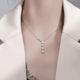 Christmas Gift Hot Zirconia Chain Necklace Shiny Star Pendants For Women Gift Choker Wedding Jewelry NK002