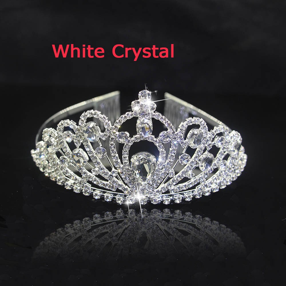 Graduation gift  5 colors Crystal Tiaras Hair Accessories Gold Crowns Girls Headpiece Fashion Wedding Bridal Crown Hair Jewelry