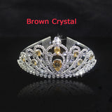 Graduation gift  5 colors Crystal Tiaras Hair Accessories Gold Crowns Girls Headpiece Fashion Wedding Bridal Crown Hair Jewelry