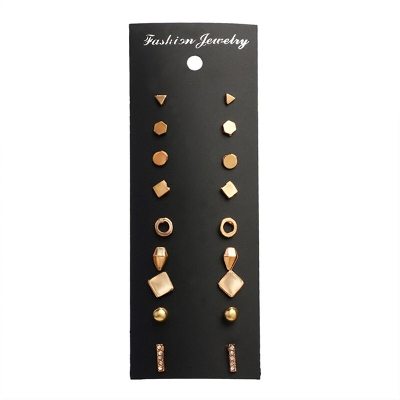 Aveuri Vintage Earrings For Women Boho Geometric Metal Drop Earring 2023 bead Dangle Earrings Set Fashion Jewelry