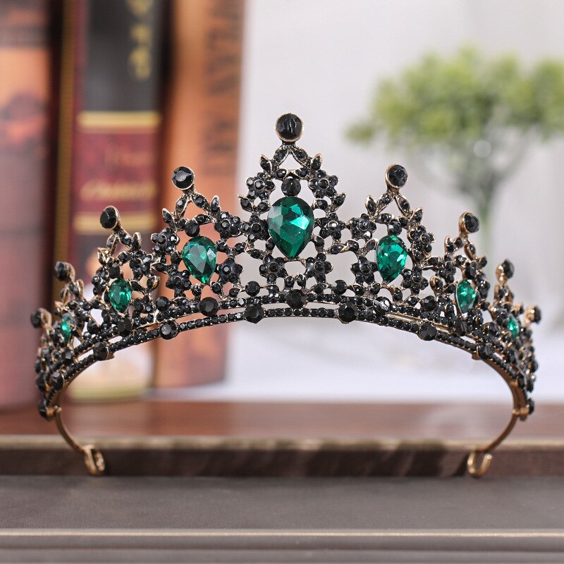 Aveuri Christmas Gift Vintage Baroque Headbands Crystal Luxury Tiaras Crowns Bride Headpieces Bridal Hair Jewelry for Women Wedding Hair Accessories