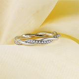 Aveuri Dainty Ring For Women Thin Temperament Winding Wedding Engagement Ring Silver Color  Fashion Gift Jewelry DZR018