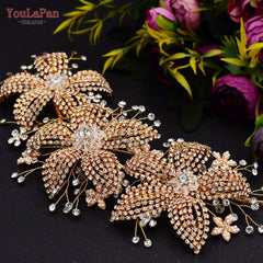 Aveuri HP252 Wedding Headband Bridal Headpieces Handmade Wedding Hair Accessories For Woman Gold Crowns For Wedding Headwear