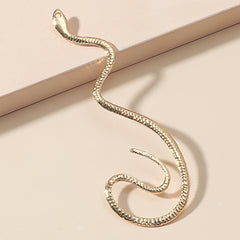 LATS Non-hole Ear Clip Vintage Zircon Snake-shaped Earrings for Women Exaggerated Fake Cartilage Ear Cuff Fashion Jewerly Gifts