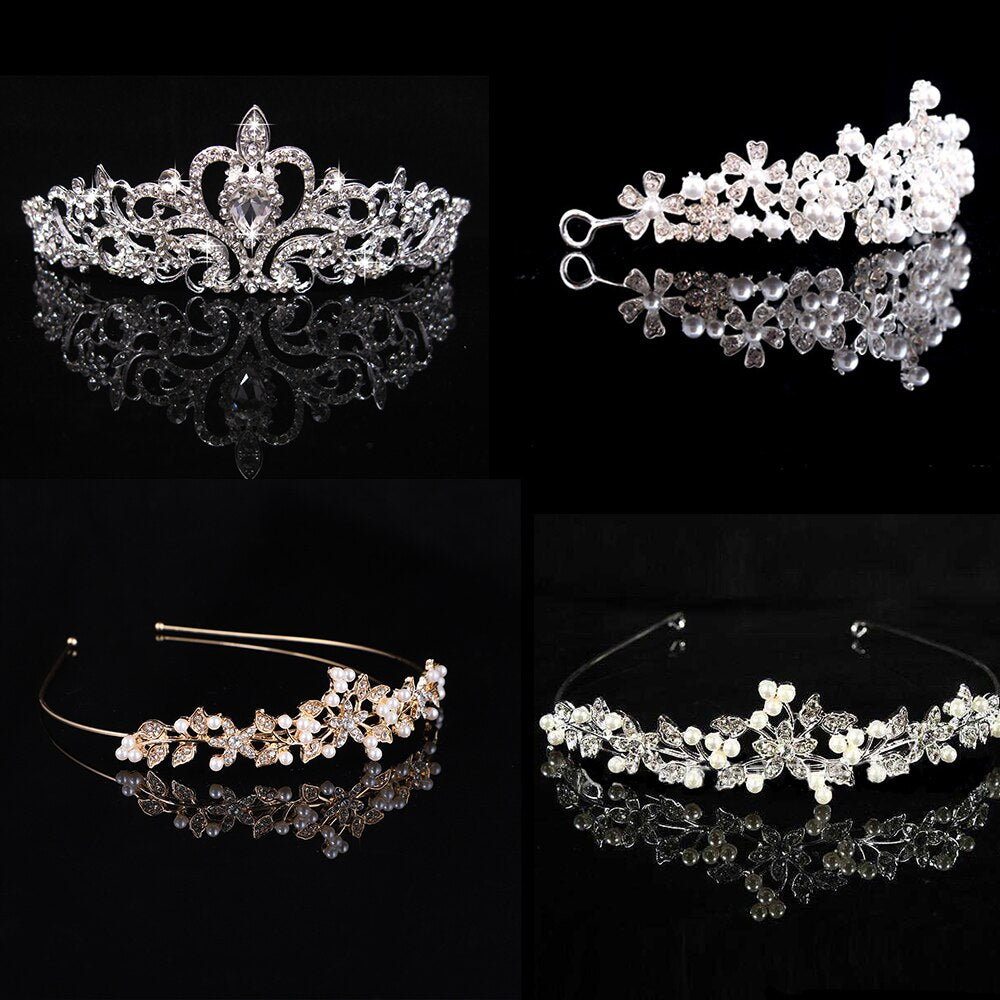New Bridal Princess Crown Headband Crystal Tiaras and Crowns HairBand Rhinestone Wedding Jewelry Hair Accessories