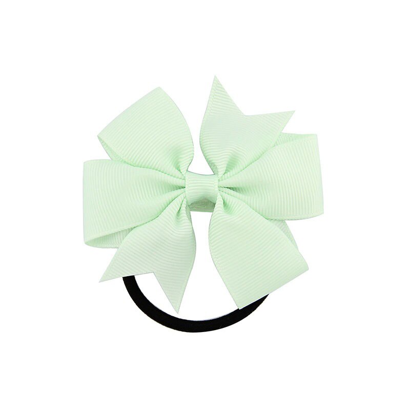 Back to school 2024 AVEURI Candy Colour Girl Bow-Knot Grosgrain Ribbon Hair Ring Female Rubber Band Elastic Hair Bands Bows Girl's Headware