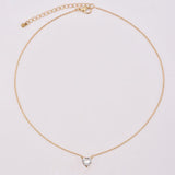 Aveuri 2023 New Female Fashion Heart Necklace Pendant  Short Gold Chain Necklace Pendant Necklace Charm Gifts girlfriends