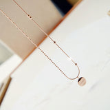 Real 925 Sterling Silver Choker Collar Short Necklaces Round Choker Clavicle Chain Lucky Necklace Women Fine Jewelry Accessories