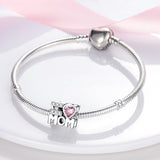 Fits Original Pandach Bracelets Silver Color MM peach heart Charms Beads Women Silver Color Pendant Diy Jewelry 2023 New