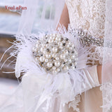 Aveuri HF03 Bridal Bouquet Flowers Bridal Bouquet Crystal Holders Bridal Bouquet Artificial Bouquets For Wedding Decor