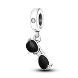 Silver Color Beach Sun Sunglasses Charms bead Fit Original Pandach Bracelets Silver Color Pendant Bead Diy Jewelry 2023 New