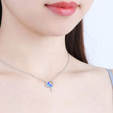 Christmas Gift Moon Star Pendent Necklace For Women Girls Clavicle Chain Party Wedding Jewelry Choker Bijoux dz650