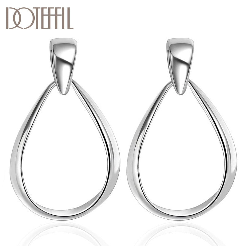Aveuri  alloy Classic Big Circle Hoop Charm Earrings Women Party Gift Fashion Wedding Engagement Jewelry