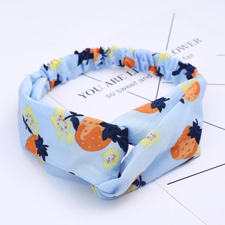 Aveuri Back to school Fashion Women Headband Cross Top Knot Elastic Hair Bands Vintage Print Girls Hairband Hair Accessories Twisted Knotted Headwrap