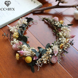 Aveuri Christmas Gift Flower Crown Tiara Hairbands Vintage Flower Forest Style 100% Handmade Wedding Hair Accessories For Bride Girls Seaside mq060