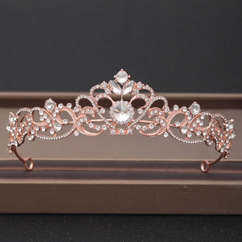 Aveuri Wedding Crown Hair Jewelry Bridal Headpiece Woman Baroque Rhinestones Crystal Tiaras Bride Party Crowns Wedding Hair Accessories