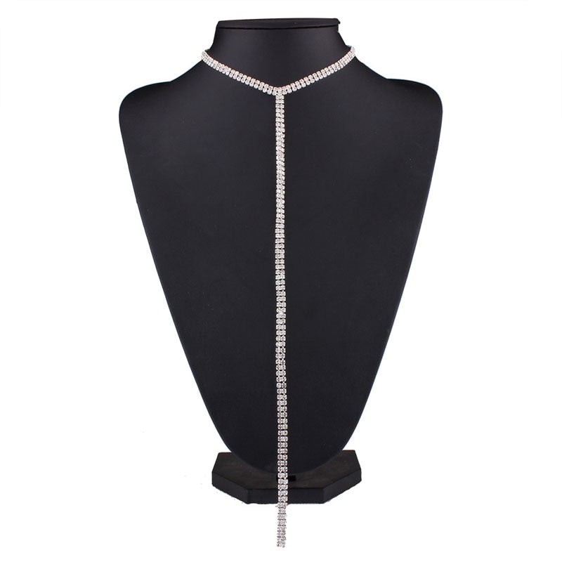 Aveuri 2023 NEW  Selling Rhinestone Choker Crystal Gem Luxury Chokers Collar Chocker Chunky Y necklace Women jewelry Accessories Gifts