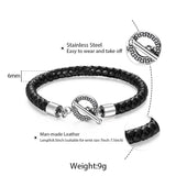 prom accessories prom accessories Aveuri Graduation gifts Classic Men's Leather Bracelet Retro Brown Black Braided Bracelets Stainless Steel Magnet Clasp Simple Jewelry Gift For Him Dad