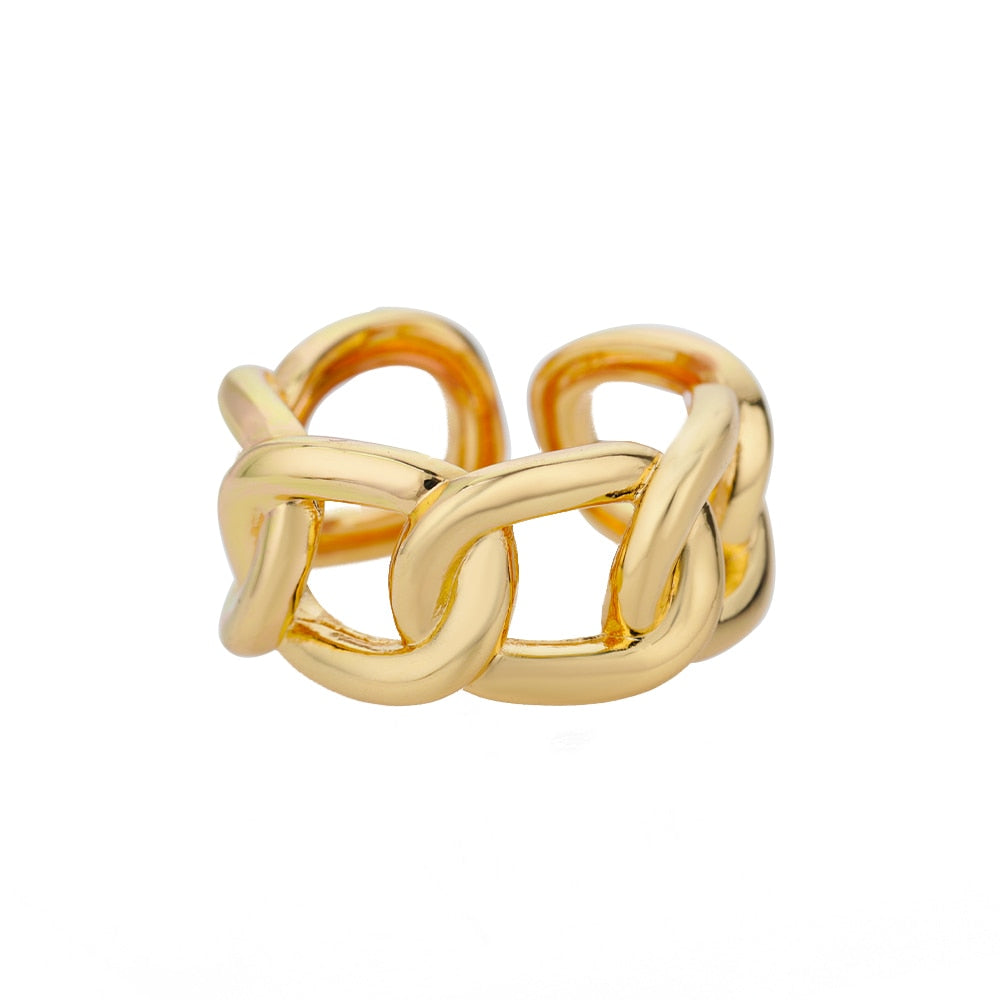 Twist Chain Snake Open Ring For Women Rings Stainless Steel Trend Zircon Eye Design Finger Ring Wedding Adjustable Jewelry Gift