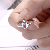 Christmas Gift alloy New Woman Fashion Jewelry High Quality Color Zircon Unicorn Ring Adjustable Size Open Ring
