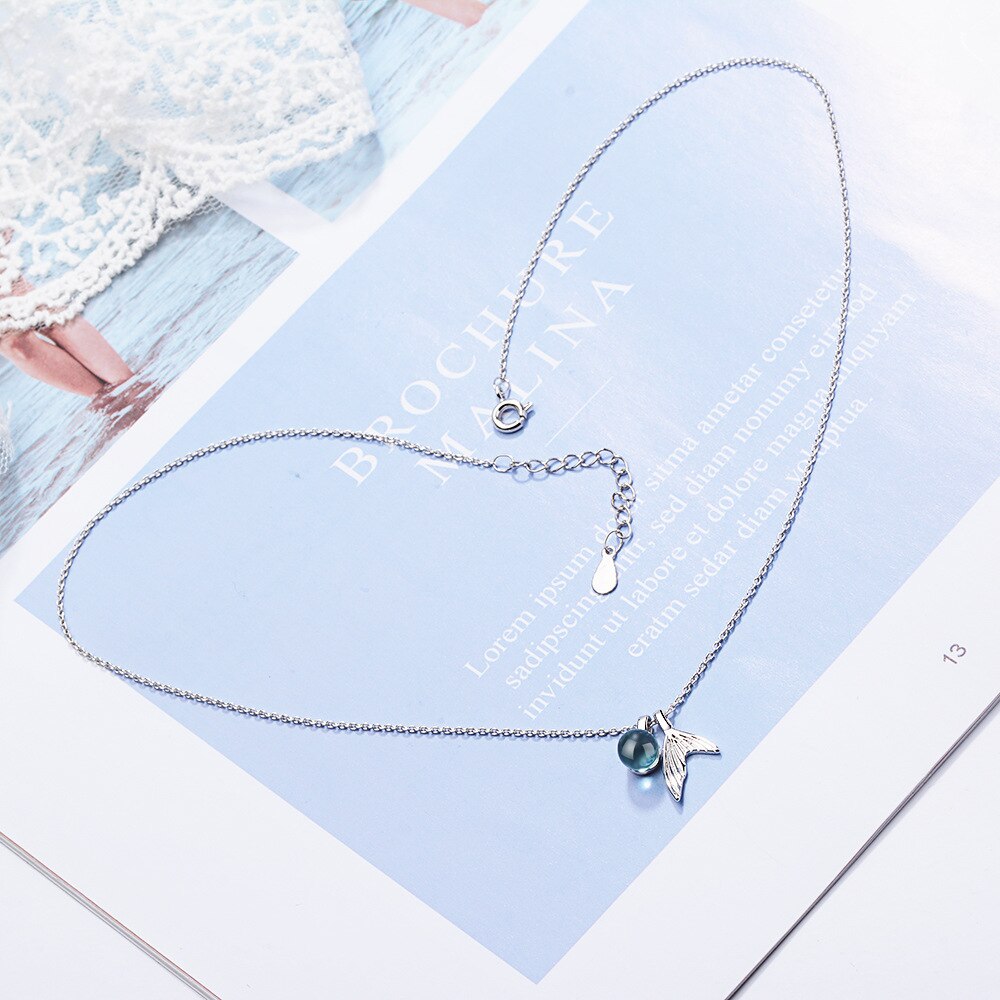 Christmas Gift Mermaid Tail Charm Necklace For Women choker collares Wedding Party Jewelry dz280