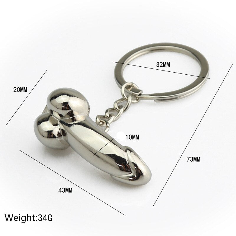 Aveuri Male Genitalia Key Chain Lovers Metal Sexy Penis Keyring Individual Keychains For Couples Woman Gifts Man Car Key Ring