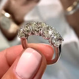 Graduation Gift AAA Round CZ Stone Design Women Rings Luxury Jewelry Wedding Anniversary Gift Hot Sale Brilliant Silver Color Rings Party