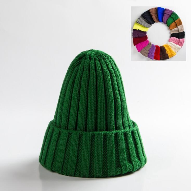 Aveuri Winter Knitted Hat For Women Acrylic Beanie Unisex Elastic Warm Hip Hop Cap Soft Baggy Bonnet Шапка Женская